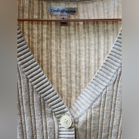 4/$20✨ CROFT & BARROW Cardigan/cover up top !! - Picture 9 of 11